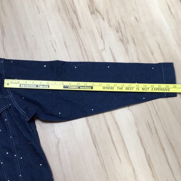 Vintage Rhinestone Studded Western Style Blue Jean Jacket Size Small - Picture 3 of 10